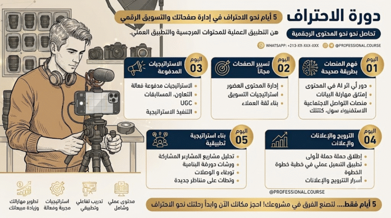 نضام من الفوضى الى الصناعة المحتوى : ( تصوير المونتاج + Ai tools -ب الاستعمال ادوات الذكاء الاصطناعي )متوفرة اونلاين